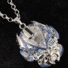 New fashion movie Transformers Robot silver blue pendant necklace