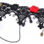 New Handmade Red flower Gothic Fairy Victorian Style Lace Bracelet Ring