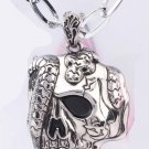 new Antique 316L Stainless Steel Snake serpent SKULL head charm pendant necklace free shipping