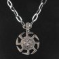 316L Stainless Steel Wolf round charm pendant necklace free shipping