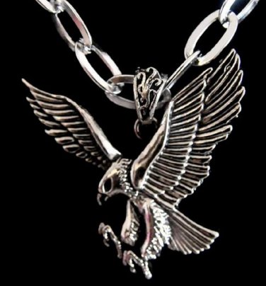 new 316L Stainless Steel Eagle Hawk charm pendant necklace free shipping