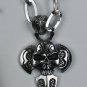 new Antique 316L Stainless Steel Sword Cross Skull head charm pendant necklace free shipping