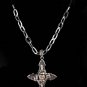 new Antique 316L Stainless Steel Cross Crystal Snake serpent charm pendant necklace free shipping
