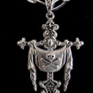 new 316L Stainless Steel Cross Skull crossbones charm pendant necklace free shipping