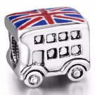 New handmade 925 sterling silver BUS Enamel charm bead European bracelet free shipping