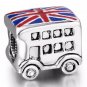 New handmade 925 sterling silver BUS Enamel charm bead European bracelet free shipping