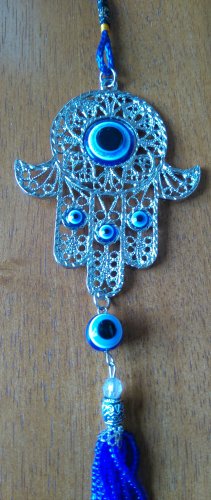 New dreamcatcher Ornament Hamsa blue evil eye weaving  free shipping