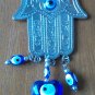 New dreamcatcher Shiny Hamsa blue evil eye heart glass charm weaving  free shipping