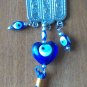 New dreamcatcher Shiny Hamsa blue evil eye heart glass charm weaving  free shipping