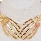 New Fashion Rose Gold Plated Punk Carved Skull Hand Unisex Pendant Necklace