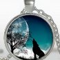 Stainless steel WOLF charm Unisex Silver Bracelet