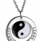 New Wicca Pentacle Forever in my heart silver Unisex Pendant Necklace