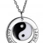 New Wicca Pentacle Forever in my heart silver Unisex Pendant Necklace