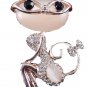 Awesome Fashion Rose Gold Plated Sexy Cat Pendant Necklace
