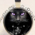 Adorable Unique Wicca Black Cat charm Stereoscopic Unisex silver color Pendant Necklace