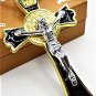 Adorable Magic Stainless steel Pagan Angel Wing Crystal Cross Pendant Necklace