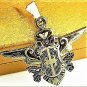 Adorable Magic Stainless steel Pagan Angel Wing Crystal Cross Pendant Necklace