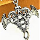 Adorable Magic Stainless steel Pagan Wiccan  Dragon Pentacle Pendant Necklace
