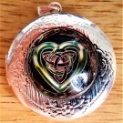 Awesome Celtic Heart Open Locket Chain Necklace
