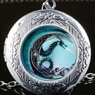 Adorable Magic Dragon Open Locket Chain Necklace