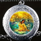 Awesome Sacred Howl Wolf Open Locket Chain Necklace