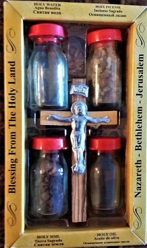 New box never open Magic Holy Wood Cross religion set