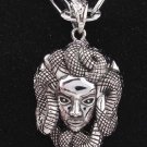 316L Stainless Steel Medusa Long Necklace Pendant