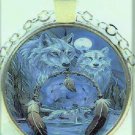 Native American Wolf Stereoscopic charm Unisex Pendant Silver color Necklace
