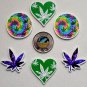 Adorable Weed Marijuana 420 Acrylic Cabs  Beading Craft Supplies Indigenous MMIW Earring
