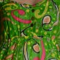 013 Boho Smock Floral Print Maxi Sundress Green