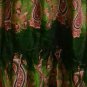 330 Boho Smock Halter Paisleys Maxi Sundress Green