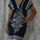554 V-Neckline Polyester Kimono Kaftan Caftan Cover-up Tunic Dress Top