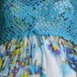 016 Casual Boho Bust Crochet Crinkle Floral Print Maxi dress