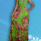 017 Casual Boho Bust Crochet Crinkle Floral Print Maxi dress 017 Casual Boho Bust Crochet Crinkle Floral Print Maxi dress