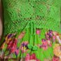 017 Casual Boho Bust Crochet Crinkle Floral Print Maxi dress