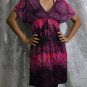 398 Paisley V-Neckline Polyester Kimono Kaftan Caftan Cover-up Tunic Dress Top