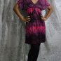 398 Paisley V-Neckline Polyester Kimono Kaftan Caftan Cover-up Tunic Dress Top