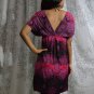 398 Paisley V-Neckline Polyester Kimono Kaftan Caftan Cover-up Tunic Dress Top
