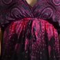398 Paisley V-Neckline Polyester Kimono Kaftan Caftan Cover-up Tunic Dress Top