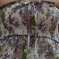 190 Boho White Halter Smock Floral Print Sundress Top Blouse