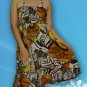 078 Boho Multi-color Animal Print Halter Smock Sundress Top Blouse