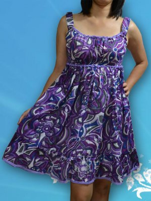 140 Boho Summer beach Scoop neck Floral print sundress Top Blouse