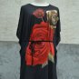 849 Floral Print V-Neckline Polyester Kimono Kaftan Caftan Cover-up Tunic Top