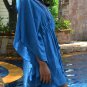 3013 Blue Caftan Kaftan Kimono Tunic Cover-ups Top XL
