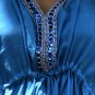 3013 Blue Caftan Kaftan Kimono Tunic Cover-ups Top XL