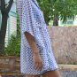 3006 White Polka dot Chiffon Caftan Kaftan Kimono Tunic Cover-ups Top XL