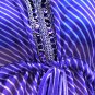3012 Purple Stripe Print Chiffon Caftan Kaftan Kimono Tunic Cover-ups Top XL