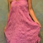 7004 Boho Light Purple Halter Buckle Summer Beach Sundress Top