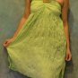 7006 Boho Light Green Halter Buckle Summer Beach Sundress Top