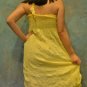 7009 Boho Yellow Halter Buckle Summer Beach Sundress Top